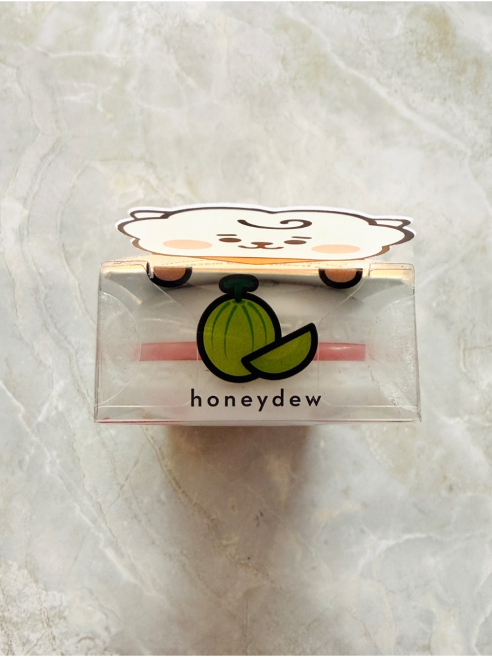 The Crème Shop x BT21 Macaron Lip Balm RJ Coral Tinted Honeydew Limited Edition - Picture 4 of 7